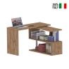 Hörnskrivbord i trä med 2 hyllplan för kontor svängbar design Volta WD Försäljning