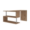 Hörnskrivbord i trä med 2 hyllplan för kontor svängbar design Volta WD Rea