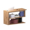Hörnskrivbord i trä med 2 hyllplan för kontor svängbar design Volta WD Mått