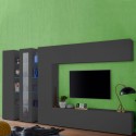 Modernt grått TV-möbelset TV-bänk Väggkombination Note Wide Kampanj