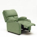 Reclinerfåtölj med fotstöd och dryckeshållare Laura Light 
