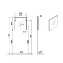 Nedhängt badrumsskåp 80cm tvättställ 2 lådor LED-spegel Root VitrA M Egenskaper