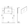 Nedhängt badrumsskåp 100cm tvättställ 2 lådor LED-spegel Root VitrA L Egenskaper