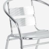 Set 2 Aluminiumstolar 70cm Runt Bord Trädgård Bar Utomhus Fizz Katalog