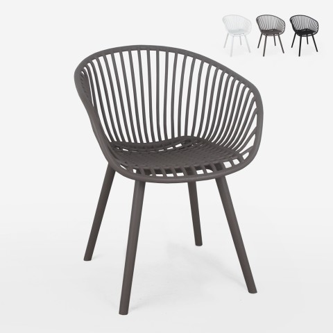 Modern stol med armstöd för trädgård kök matsal Philis Kampanj