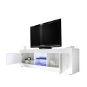Blank vit modern TV-bänk för vardagsrum 2 dörrar Nolux Wh Basic Rabatter