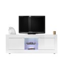 Blank vit modern TV-bänk för vardagsrum 2 dörrar Nolux Wh Basic Katalog