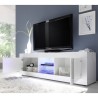 Blank vit modern TV-bänk för vardagsrum 2 dörrar Nolux Wh Basic Bestånd