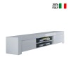Modern TV-bänk 2 dörrar vit blank Tab Amalfi Försäljning