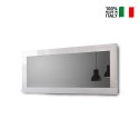 Väggspegel med vit glansig ram 75x170cm hall vardagsrum Miro Amalfi Försäljning