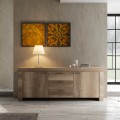 Sideboard i trä 2 dörrar 3 lådor skänk 210cm Land L Kampanj