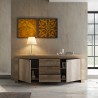 Sideboard i trä 2 dörrar 3 lådor skänk 210cm Land L Rea