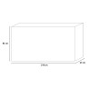 Sideboard i trä 2 dörrar 3 lådor skänk 210cm Land L Rabatter