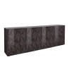 Sideboard 241 cm 4 dörrar Modern design glänsande grå skänk Prisma Rt XL Erbjudande