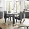 Blankt grått modernt matbord 180x90cm Uxor Prisma Rabatter