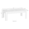 Lågt soffbord 65x122cm glänsande grått modernt Lanz Prisma Val
