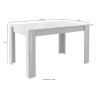 Utdragbart matbord 90x137-185cm i glänsande grått Plus Prisma Modell