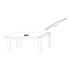 Utdragbart matbord 90x137-185cm i glänsande grått Plus Prisma Val