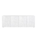Blank vit skänk 241cm 4-dörrars modernt sideboard Prisma Wh XL Rabatter