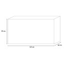 Vit glänsande TV-bänk 1 dörr låda 121cm Petite Wh Prisma Katalog