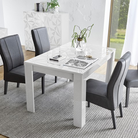 Blankt vitt förlängningsbart matbord 90x137-185cm Most Prisma Kampanj