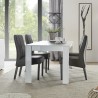 Modernt Matbord för vardagsrum 180x90cm glänsande vitt Athon Prisma Rea