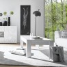 Lågt soffbord vardagsrum glansigt vitt 65x122cm Reef Prisma Val