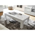 Lågt soffbord vardagsrum glansigt vitt 65x122cm Reef Prisma Modell