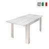 Utdragbart matbord i trä 90x137-185cm glansigt vitt Vigo Urbino Erbjudande