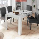 Utdragbart matbord i trä 90x137-185cm glansigt vitt Vigo Urbino Bestånd