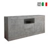 Modern vardagsrumsskänk 2 dörrar 2 lådor betonggrå Urbino Ct L Försäljning