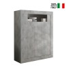 Modernt Highboard 2 dörrar Högt skåp cement grått Sior Ct Urbino Försäljning