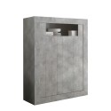 Modernt Highboard 2 dörrar Högt skåp cement grått Sior Ct Urbino Erbjudande