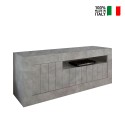 Modern TV-bänk 3 dörrar 138cm betonggrå Vardagsrum Jaor Ct Urbino Försäljning