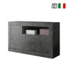 Svart sideboard 3 dörrar modernt vardagsrum Urbino Ox M Försäljning