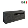 Svart TV-bänk 138cm 3 dörrar modernt vardagsrum Jaor Ox Urbino Försäljning