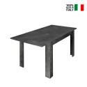 Utdragbart bord 90x137-185cm svart trä modern design Diogo Urbino Försäljning