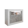 Modern sideboard 2 dörrar 110cm vit blank cement Minus BC Erbjudande
