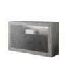 Modernt Sideboard 3 dörrar vardagsrumsskänk betong grå och svart Doppel MCX Erbjudande
