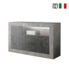 Modernt Sideboard 3 dörrar vardagsrumsskänk betong grå och svart Doppel MCX Försäljning