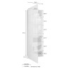 Modernt vitrinskåp betong effekt 1 glasdörr vardagsrum Bee Ct Dama Katalog
