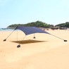 Portabelt strandtält 2,3 x 2,3 m solskydd UV Formentera Mått