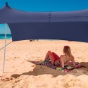 Portabelt strandtält 2,3 x 2,3 m solskydd UV Formentera Erbjudande