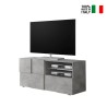 Modern design TV-bänk 121x42cm betong grå Petite Ct Dama Försäljning