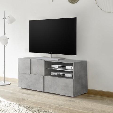 Modern design TV-bänk 121x42cm betong grå Petite Ct Dama Kampanj