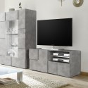 Modern design TV-bänk 121x42cm betong grå Petite Ct Dama Rea