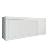 Sideboard vardagsrumsskänk 4 dörrar 207cm vit högglanslack Altea Wh Erbjudande