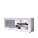 Modern TV-bänk vit glansig cementgrå vardagsrum Diver BC Basic Erbjudande