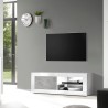 Modern TV-bänk vit glansig cementgrå vardagsrum Diver BC Basic Katalog