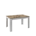 Utdragbart köksbord vitt glänsande trä 90x137-185cm Dyon Basic Erbjudande
